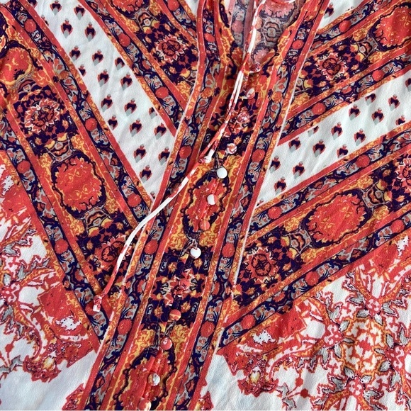 Free People Tunic Dress Women Small Magic Mystery Boho Flare Sleeve B15 - Picture 11 of 11